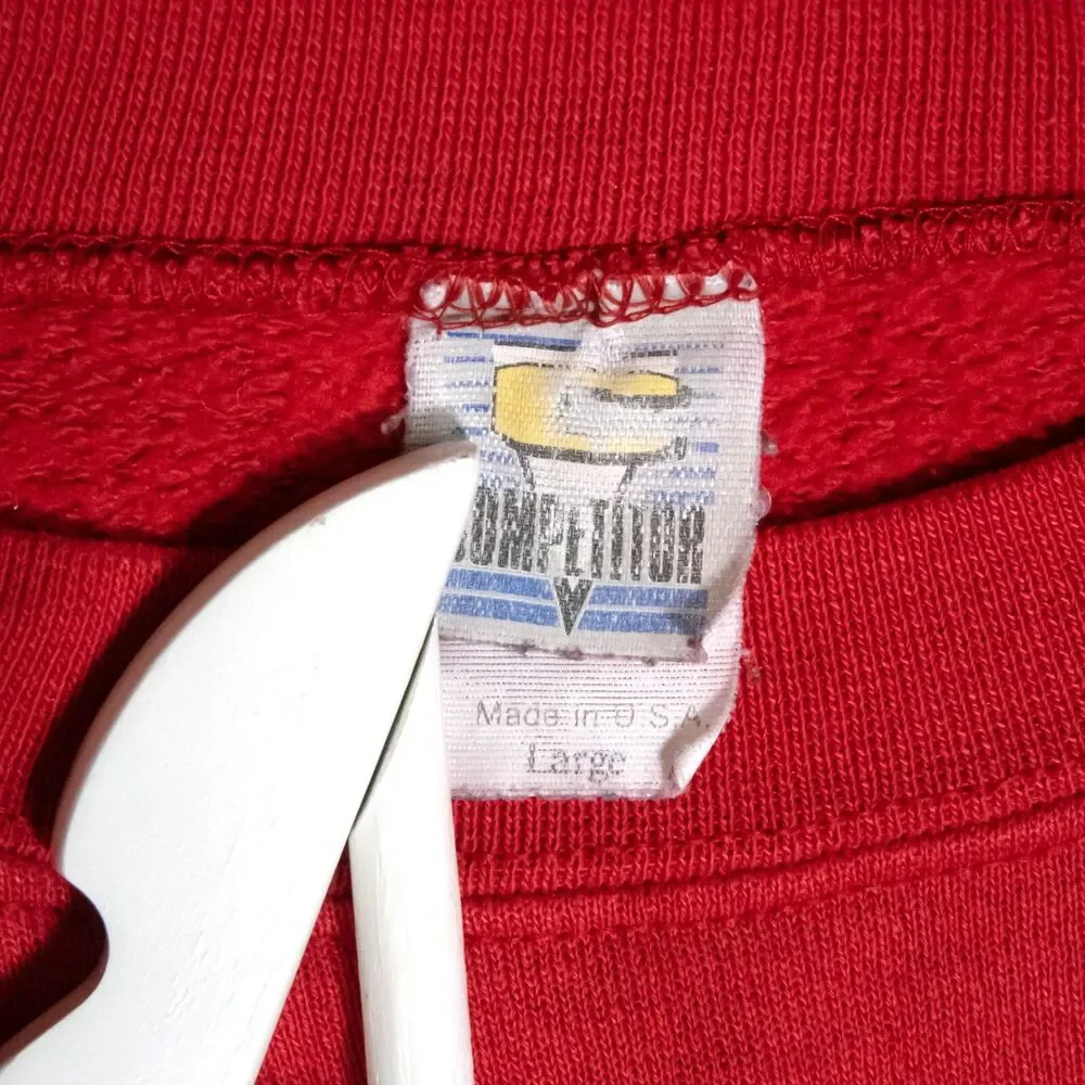 Vintage Competitor Kansas City Chiefs Sweatshirt Embroidered Logo 90's Thrashed